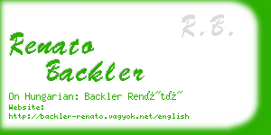 renato backler business card